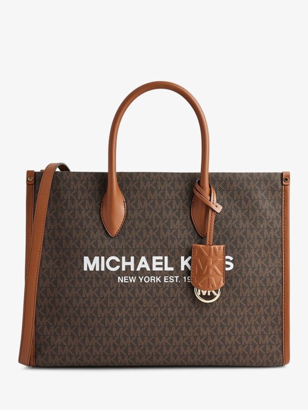 Michael Kors Brown Signature Monogram Mirella Shopper Tote Bag NWOT MSRP: $ 398